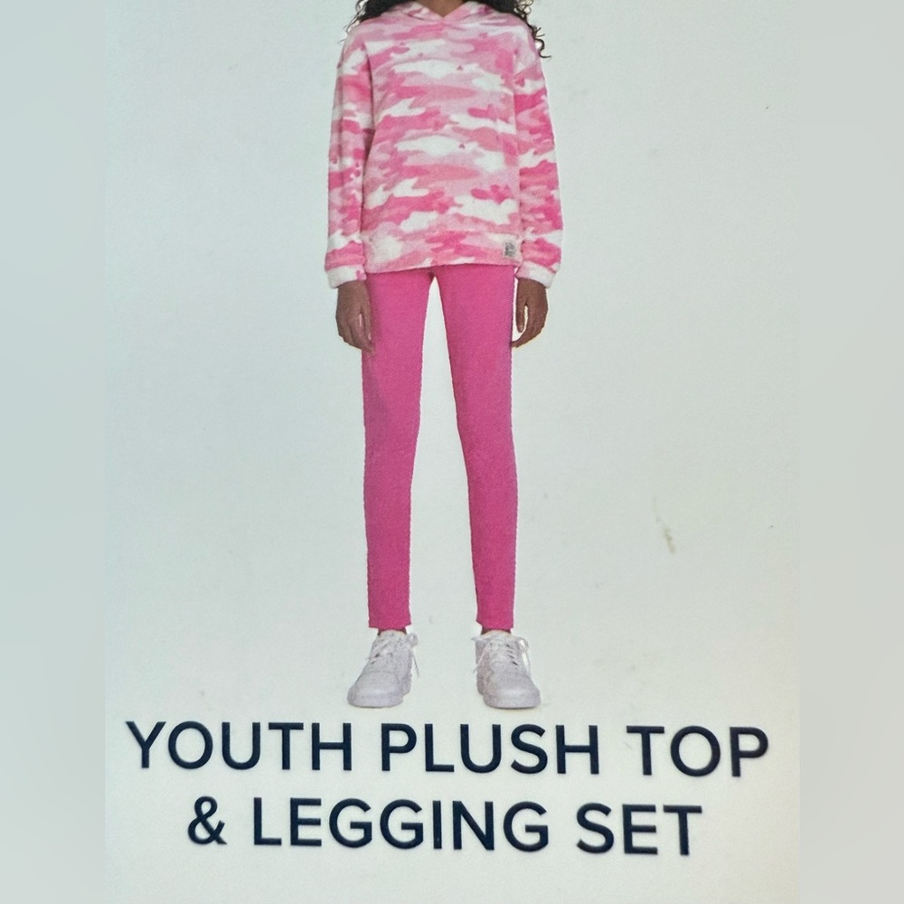 NWT Lucky Brand Pink Plush Youth Set sz L (14/16)